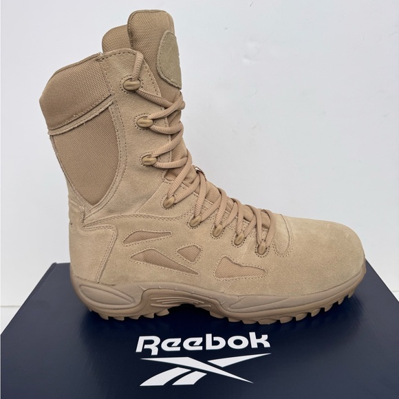 Reebok Men's Beige Combat Boots Rapid Response RD Size 14W
